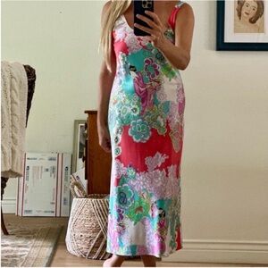 Natori Geisha Print Slip Dress